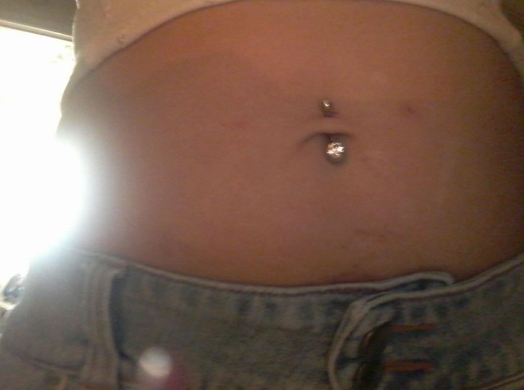 Belly ring. Didn't even hurt