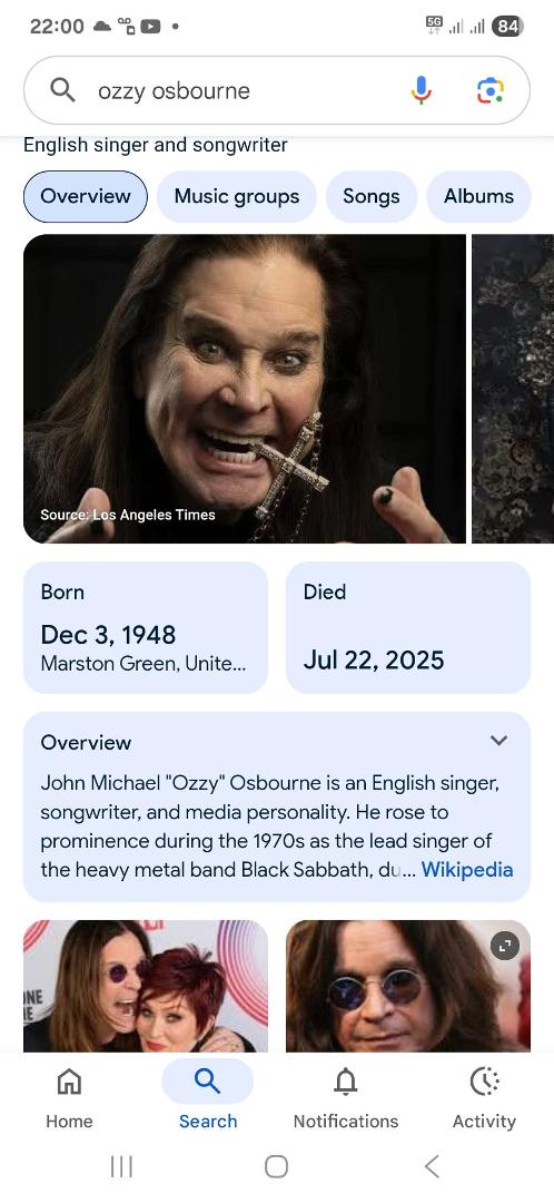 This is a big blow to the music industry. Rest in Peace, Ozzy.