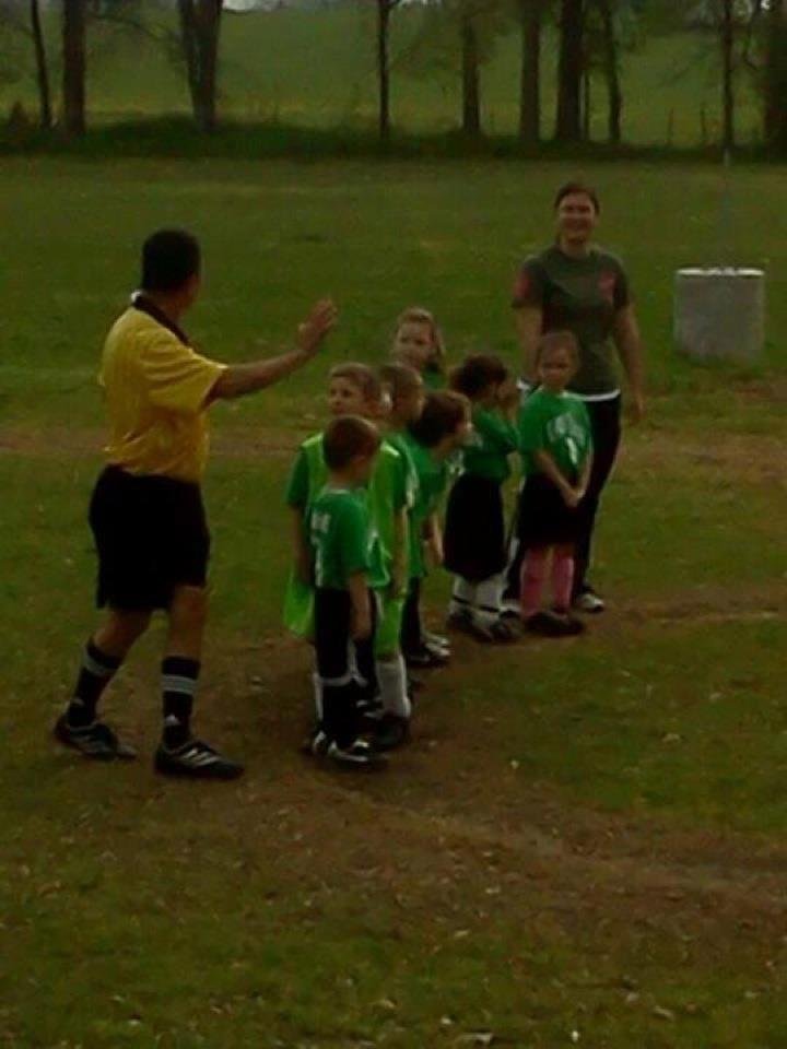 Pictures of Ian"s soccer game. He was so excited and we had fun watching him play.
