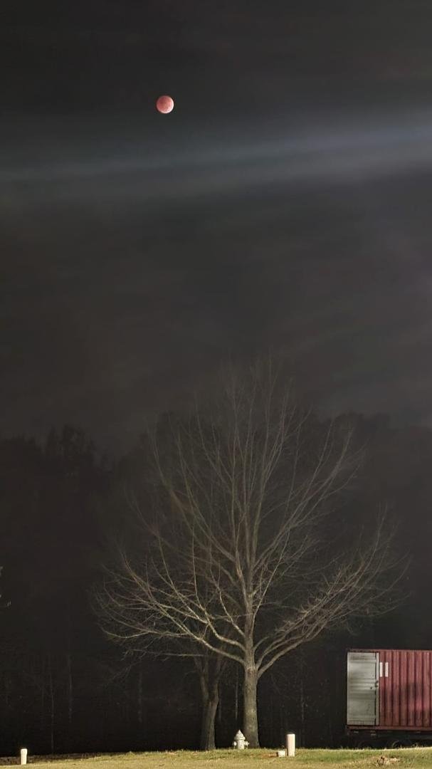 Lunar eclipse from work.