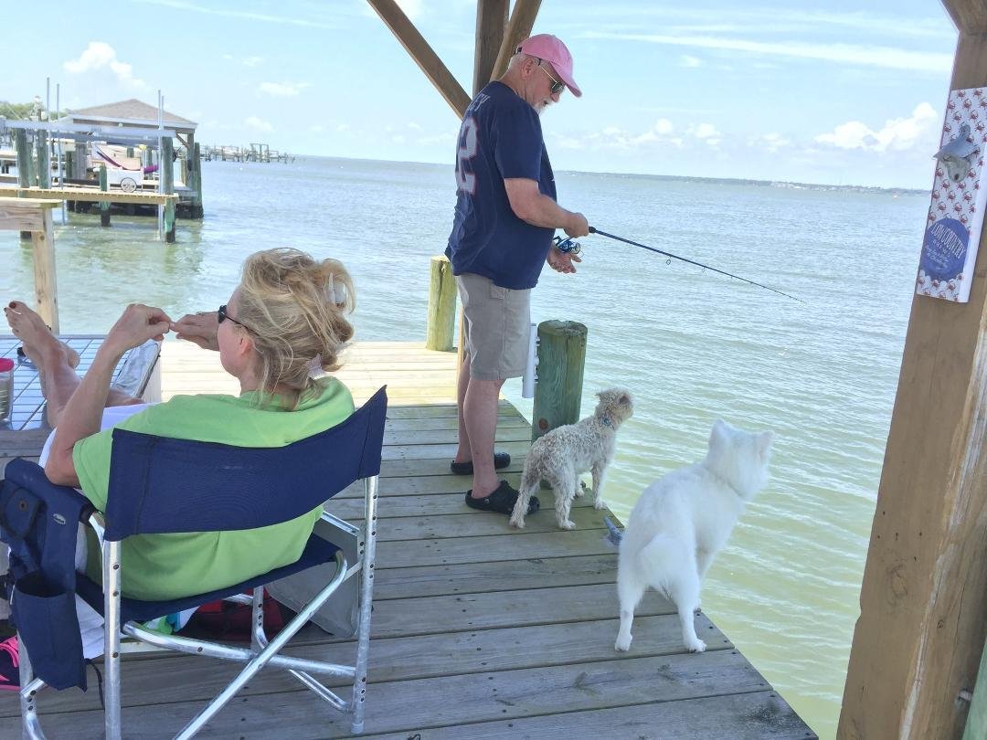 Fishing with friends; Bill, Joyce, Ricky & Lucy.