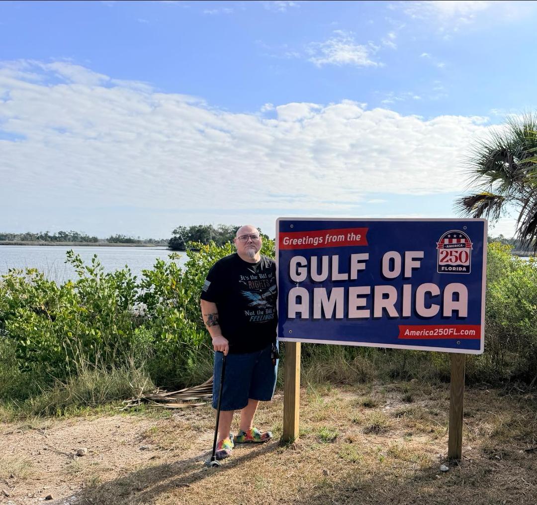 A short stroll by the Gulf of America