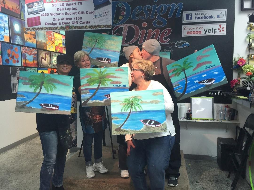 Painting class with friends