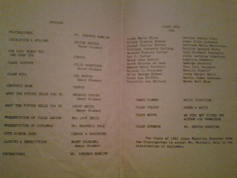 1962 8th grade graduates