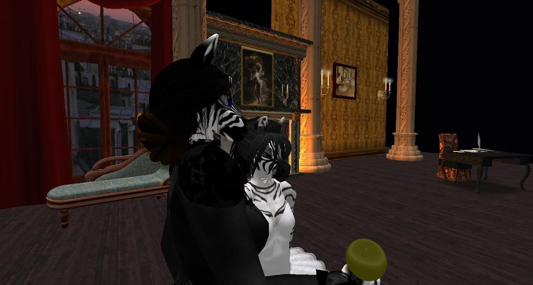 Giry and her daughter in the office of the Paris opera company
