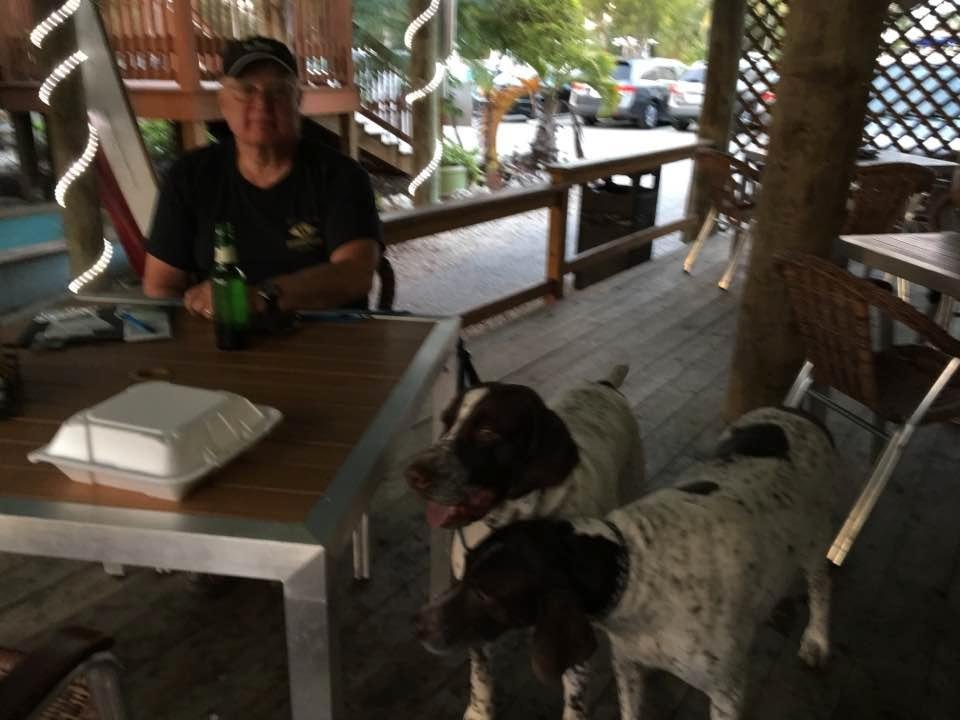 Mike, Lady and Rebel enjoyed a nice dinner at the hurricane hole in Key West!