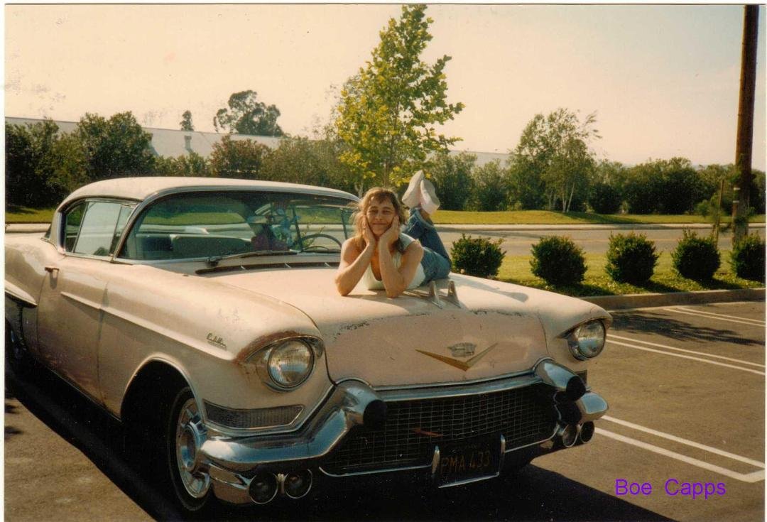 "MeMa" (Boe ) and "Pinkie" Katie and Gino's Pink  Caddy
 This to was at Mr Bills  We were Doing the Interior Design ect..at the restraunt... Lots of Good Memories..