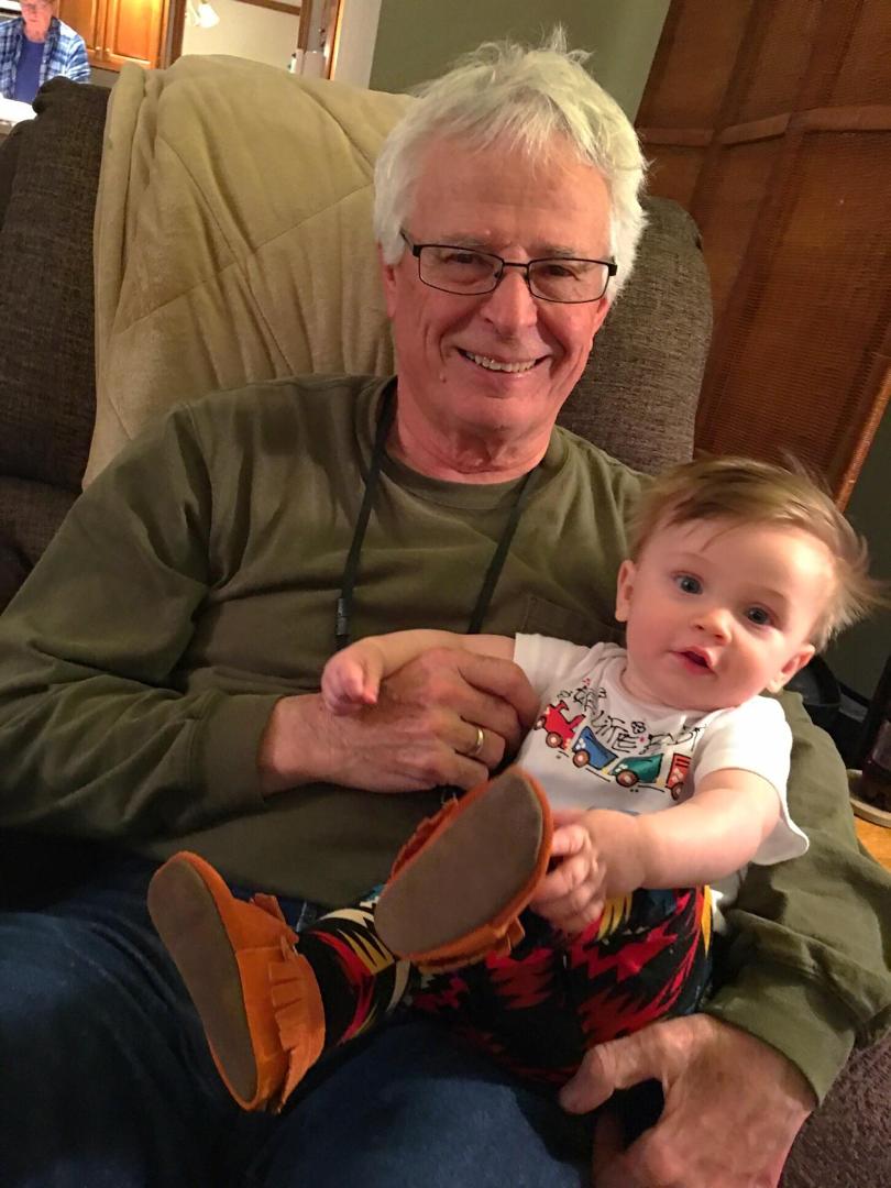 Having a fun evening with my little buddy Graham Emerson