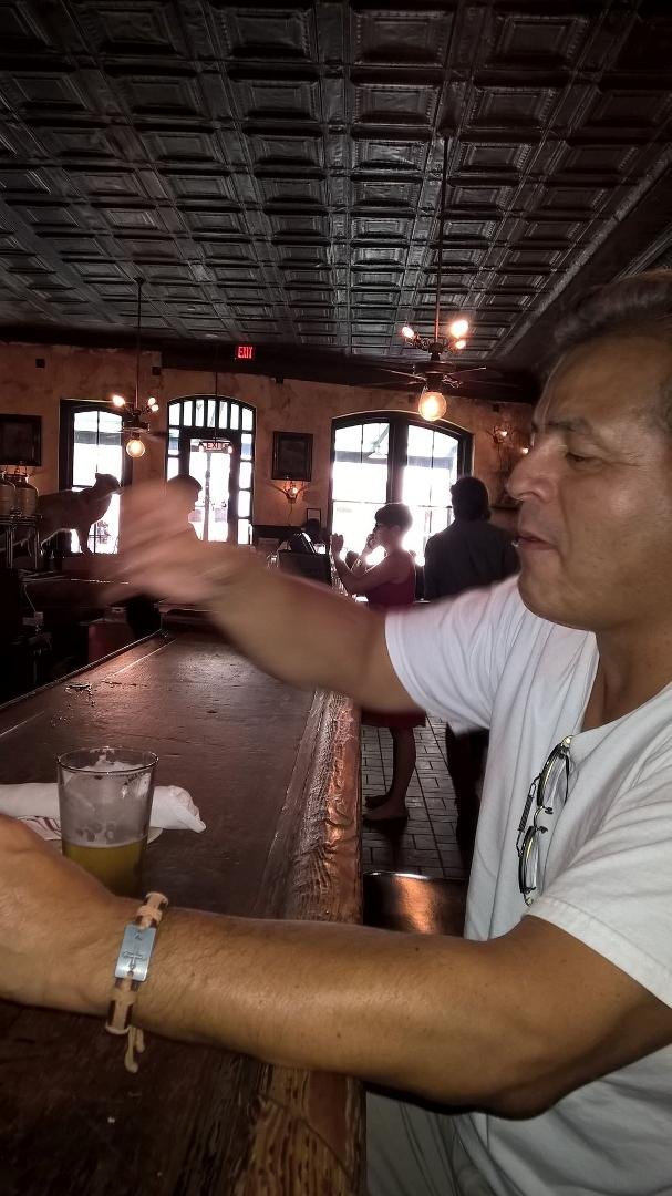 Eating boiled peanuts @ the Esquire