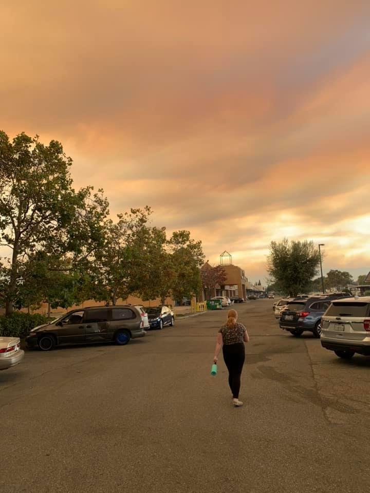 Sarah went to the dentist with me hoping the air quality down in San Jose would be much better. It wasn’t! This is at Camden & Ross facing the Santa Cruz Range.