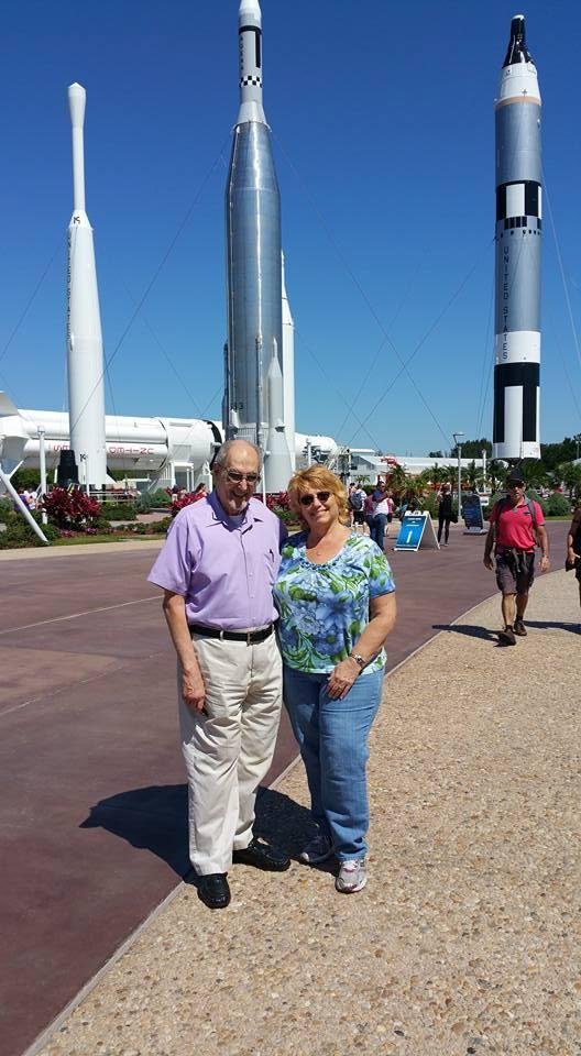 At KSC with Eileen Arnold and my dad for his 80th birthday. Happy Birthday dad! Always aim for the stars!