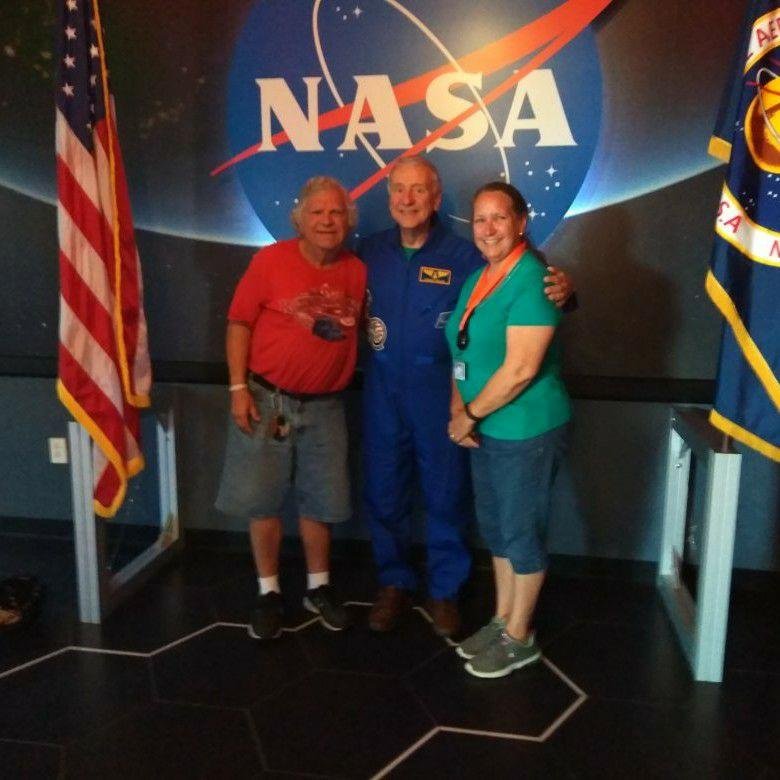 Yesterday, we went to KSC to watch the launch. Met Charles Walker after he spoke for 30 minutes....