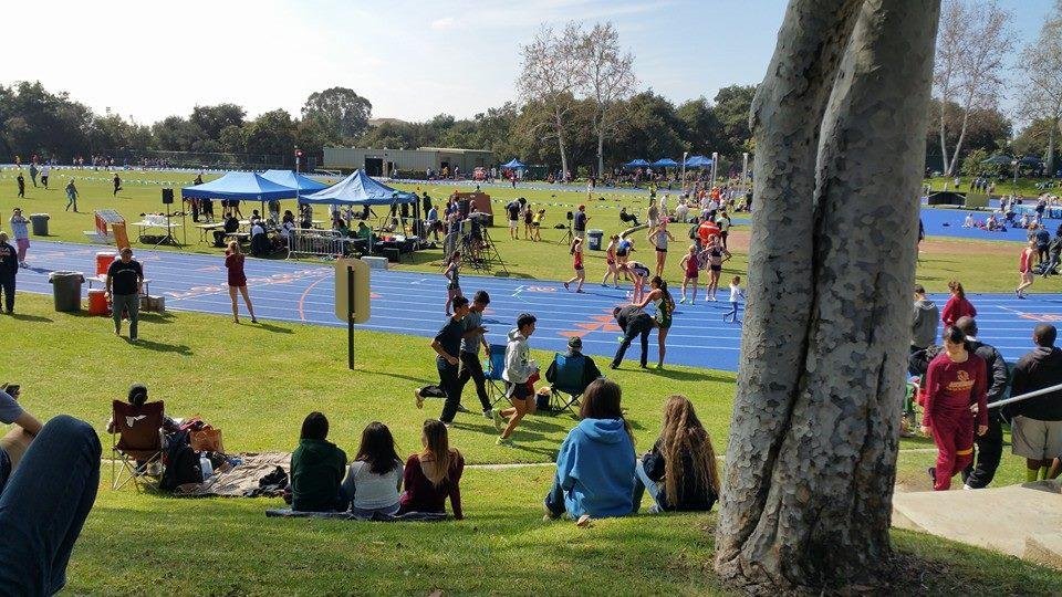 SCIAC TRACK FINALS, watching the meet here with my dogs, great day