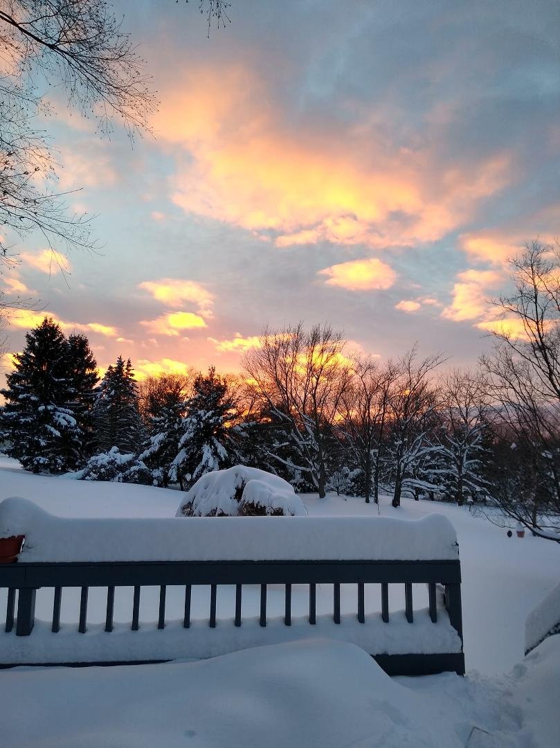Sunset out my back door . Gorgeous!