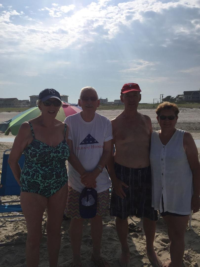 Sandy, Jerry, John, and mary lou Handley in sea isle city nj