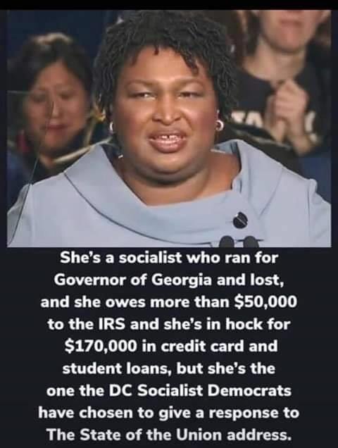 Another proud prize choice from the dems for the State of the Union address  (?)