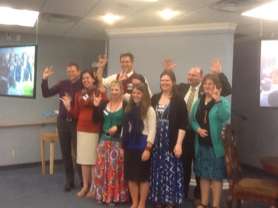 Delegates from Germany and Austria involved in Sign Language showed up at our meeting with C.O. visit. Most didn't leave until after 11:00....were having too great a time to leave.