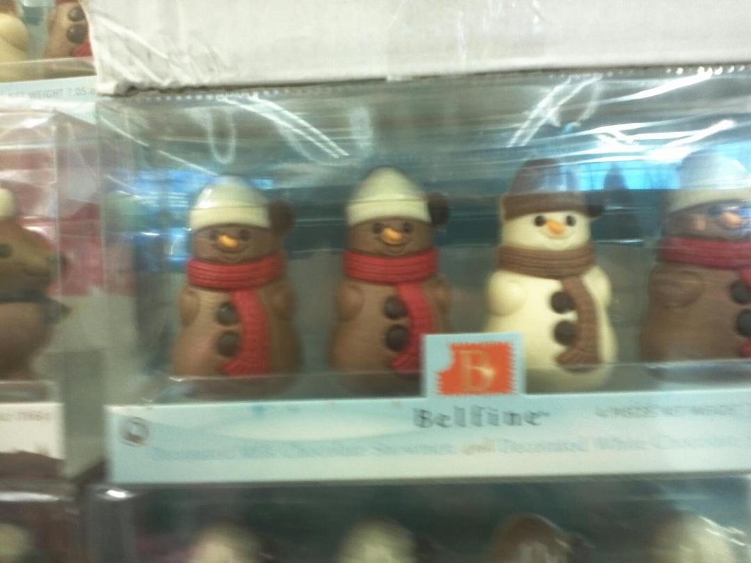 You have to watch out for the only white snowman hanging out with the black snowmen