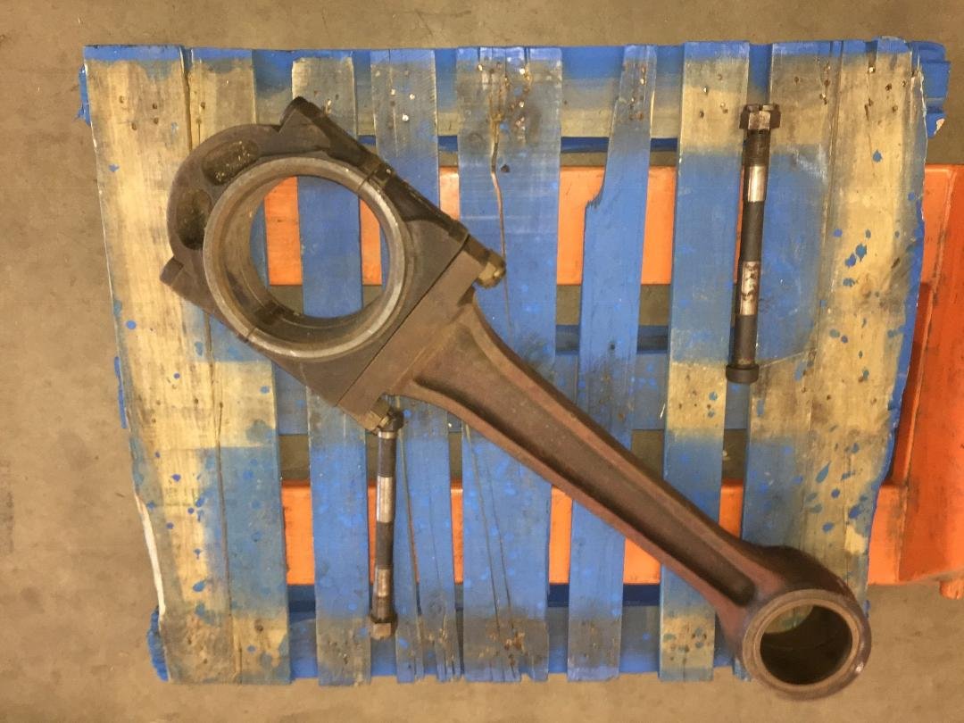 No, not an anchor, but a connecting rod from the triple-expansion steam engine of a WWii liberty ship. Never saw one before. It is about 4 feet long and must weigh about 300 lbs. The wrist pin bearing is bronze and the cran