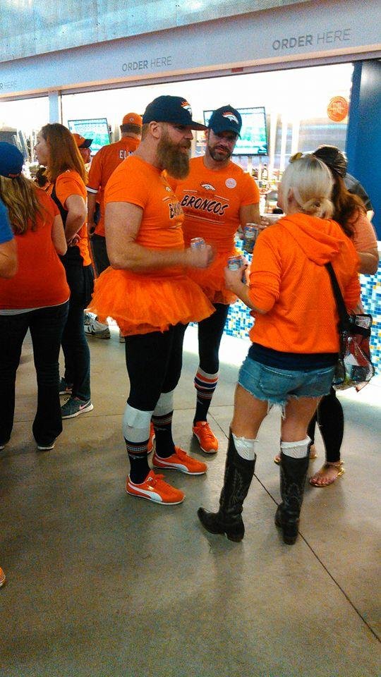 Broncos offensive line at half time