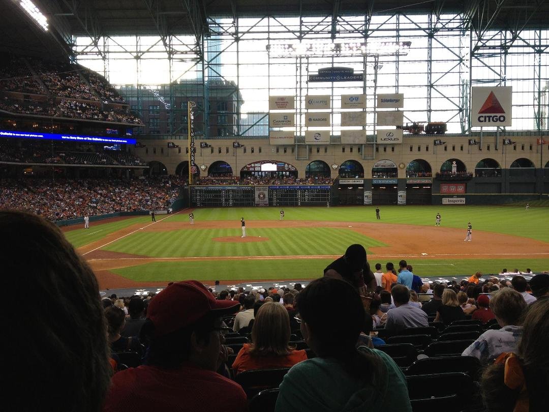 Astros versus Oakland Athletics game with Jennie, following AAD screening of team and staff. Astros won 5 - 4, with 3 runs in the bottom of the ninth!!