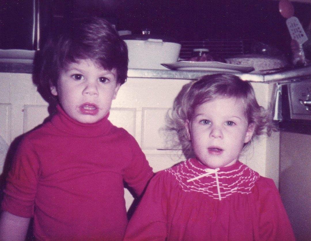 Danielle Finn and Justin Jesse at Grandma Slack's house