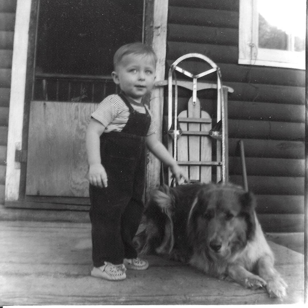 A while ago, someone hinted that I was born with a silver spoon in my mouth. This is me as a toddler outside our home. There were spoons, but they weren't silver. They didn't even match. This house was about 550 square