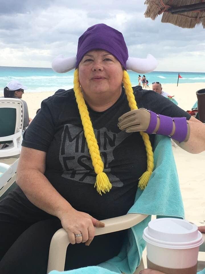 Our Viking on the beach.