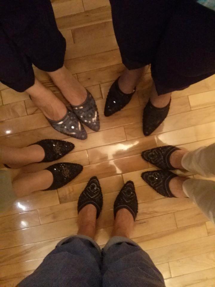 Happy feet...shoes. by Grace Steele for Carolyn Sims birthday. .grace Carolyn. Molly Edna. And. Charlotte