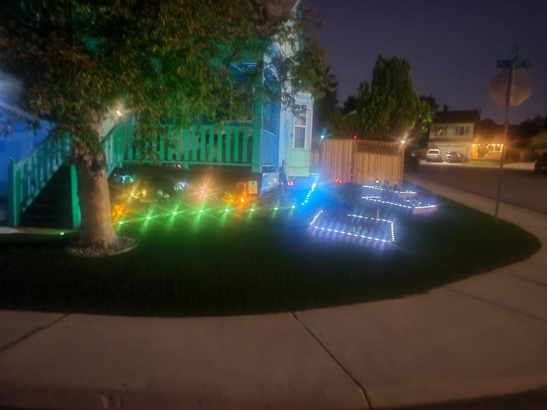 This is my front yard at night