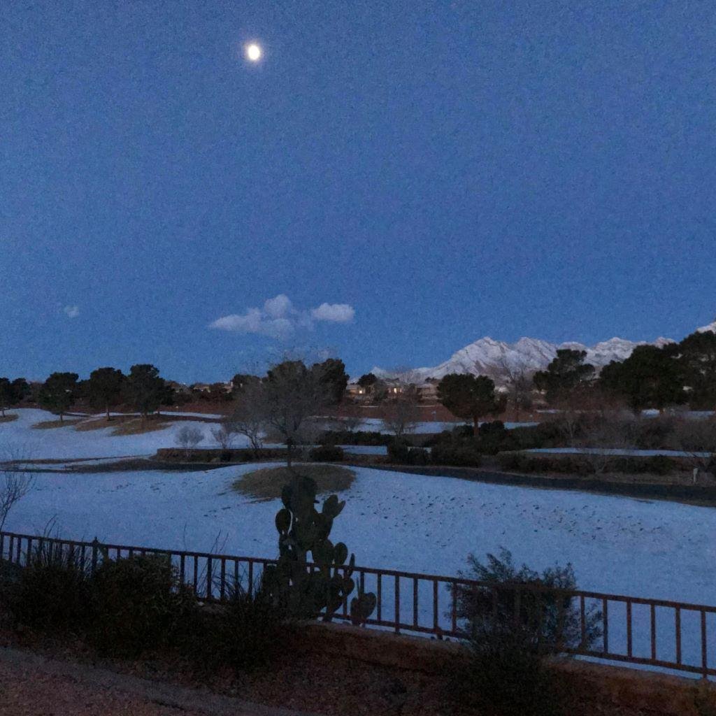 Beautiful cold morning visiting Mom & Dad