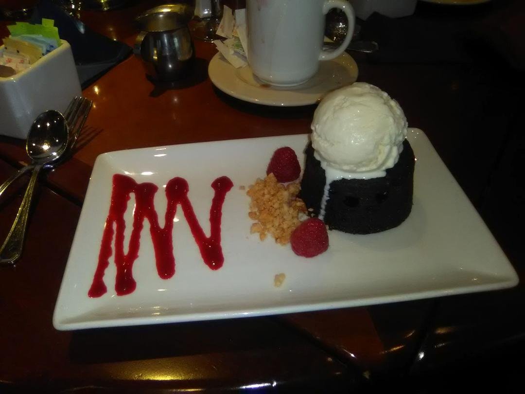 Eating at a quaint cafe on Chesapeake Bay, Annapolis Maryland. This dessert is to die for!!!!!