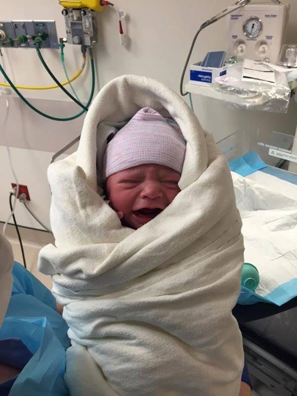 My first Great Grandchild!! Emmerson Lynn Cutler. Born today. Weighed in at 8lbs 12oz, and 20.5 inches. She lives in Georgia.