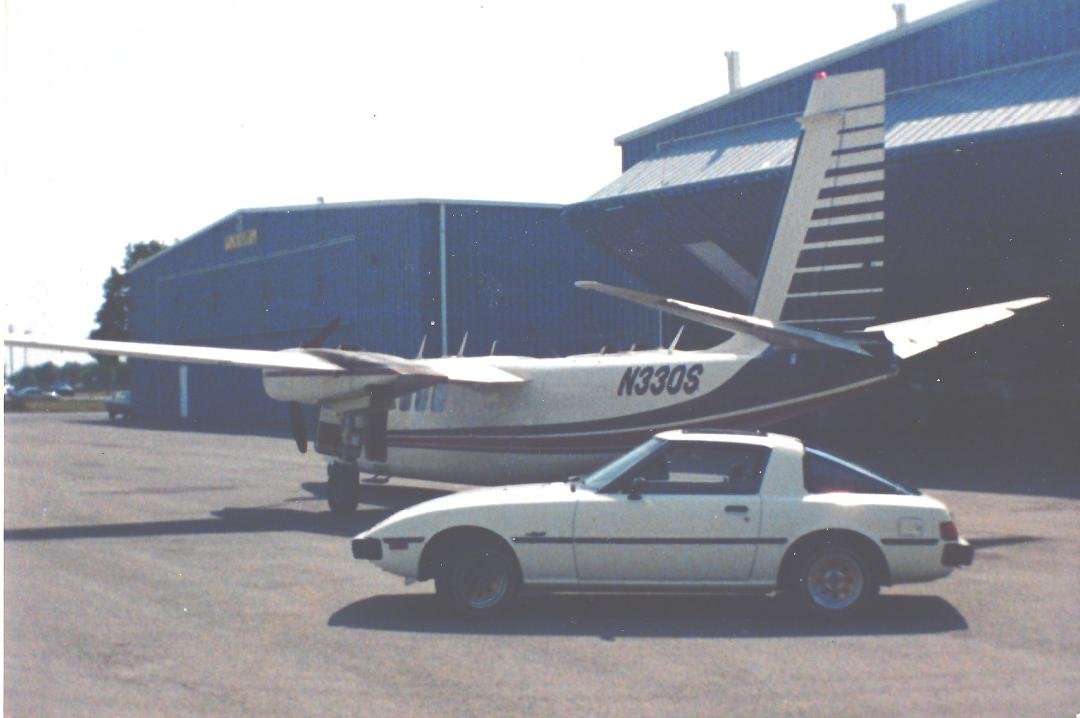 My first corporate Captain job. 1990-1991 My trusty steed was a 685 Aero Commander that was owned by a law firm in Springdale, Arkansas.. They also provided a really nice place to live and this Mazda RX7 for my personal