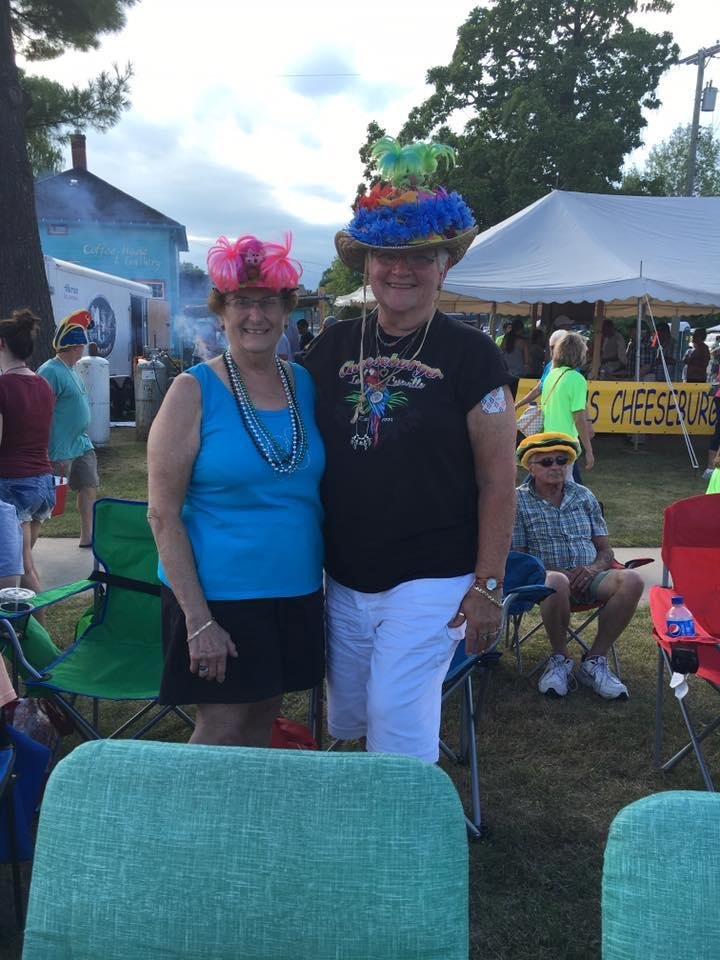 Before the rain came down during the parade in Caseville