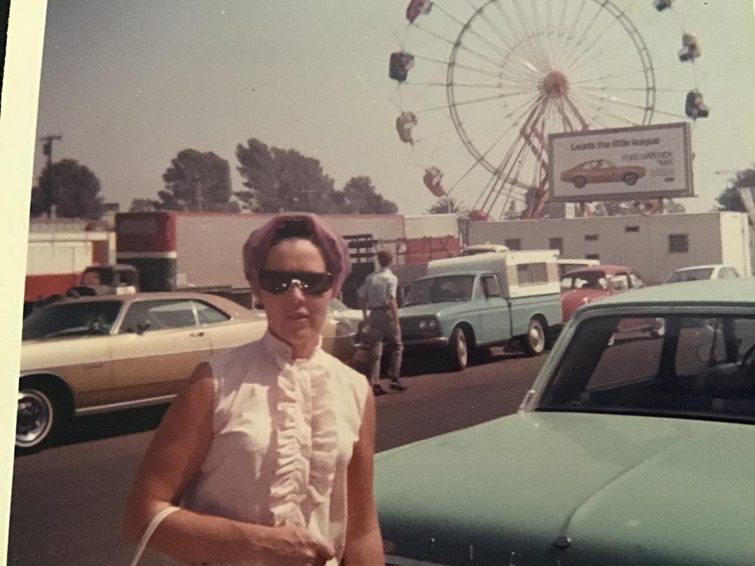 Or Momma at the Norco Valley Fair in 1969 (Remember when “Rollers” were in style)?