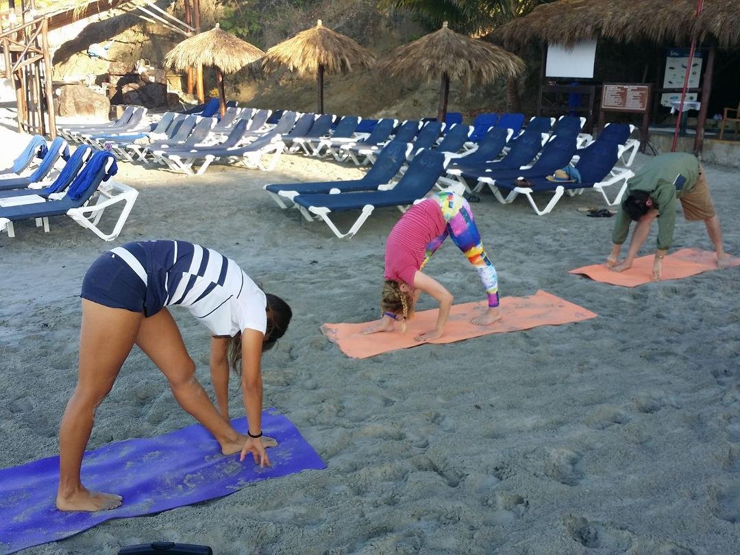 Morning yoga ! What a way to start the day ! At Grand Palladium Vallarta Resort & Spa