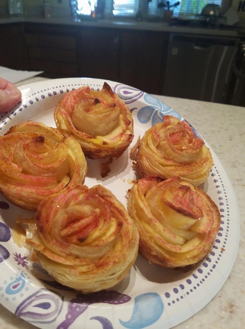 First attempt at apple roses