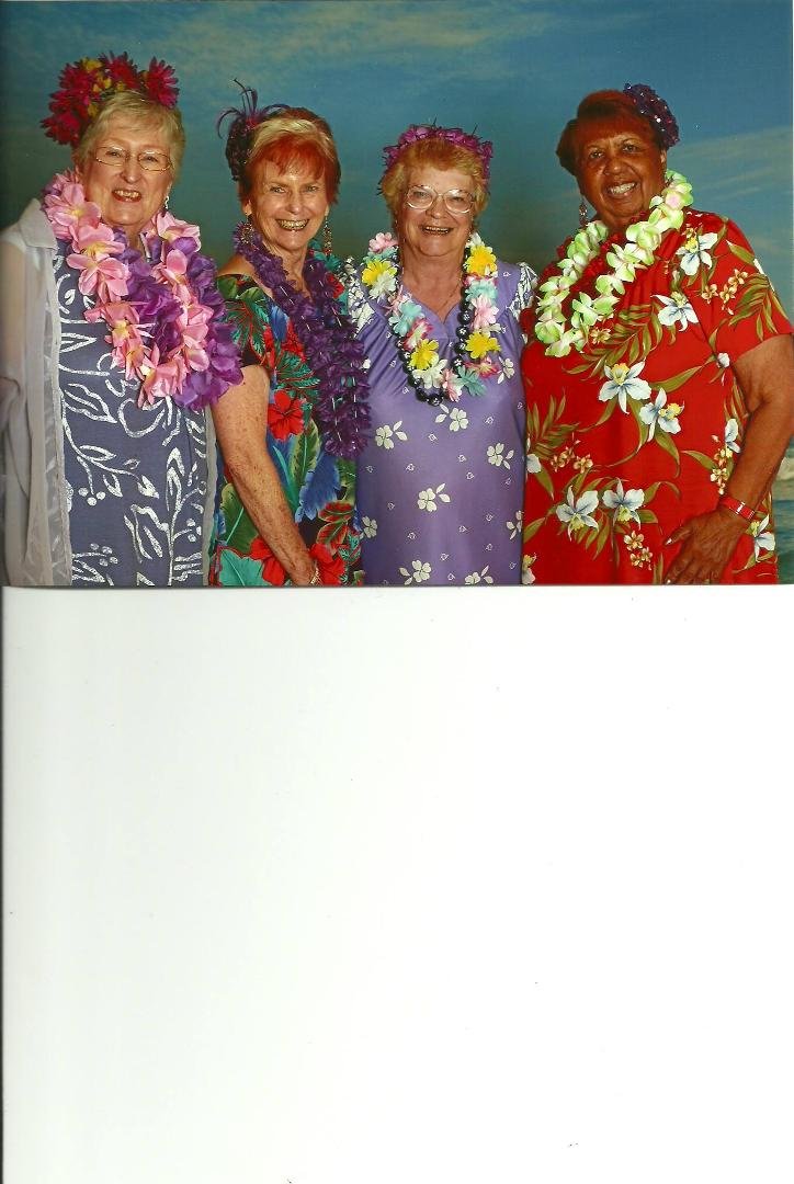 With Jean Iliff, Mable Mays and Monie Harwig at Royal Red Hatters event in Loveland Colorado.