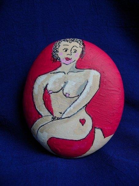 Fantasy
Acrylic Paint on River Rock