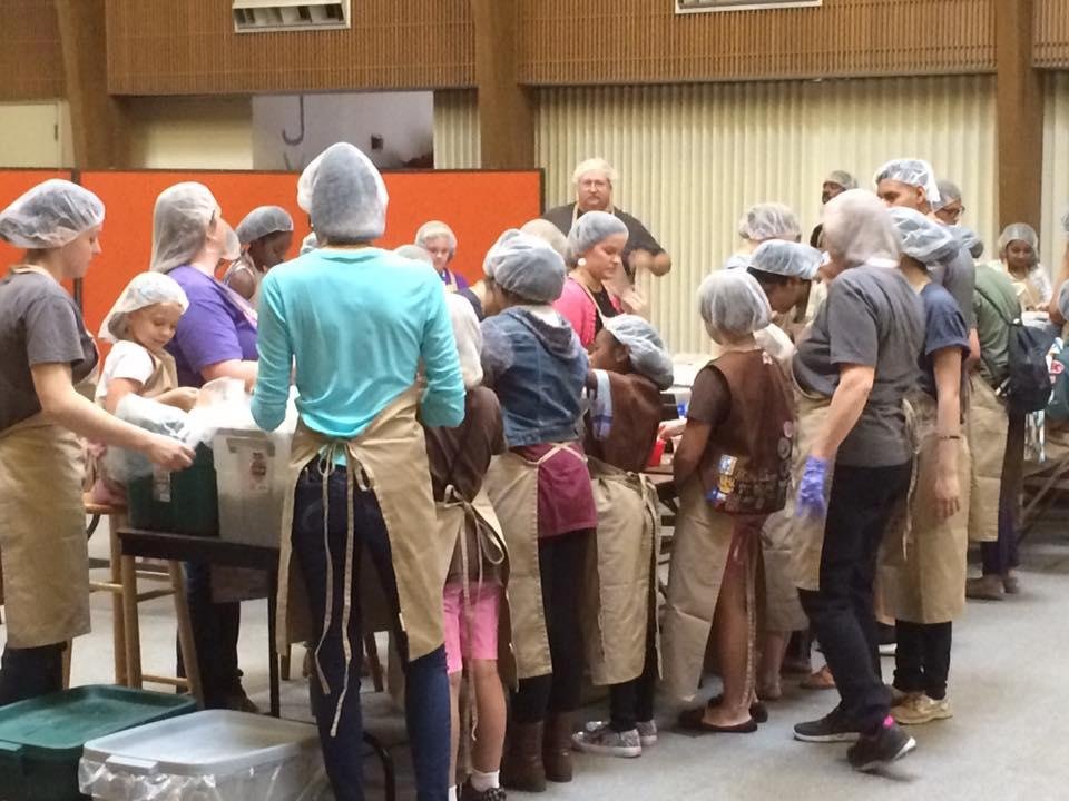 Annual Kids Against Hunger packaging Disciples of Christ Christian Church Richardson, TX