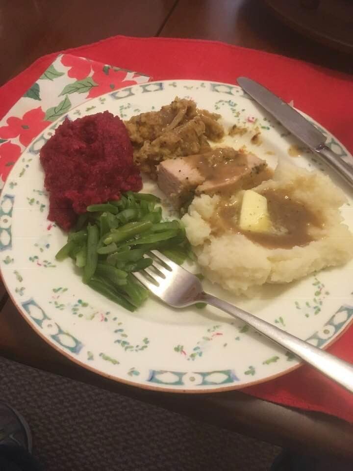 Libby and Sarah cooked Mom And I ate and enjoyed