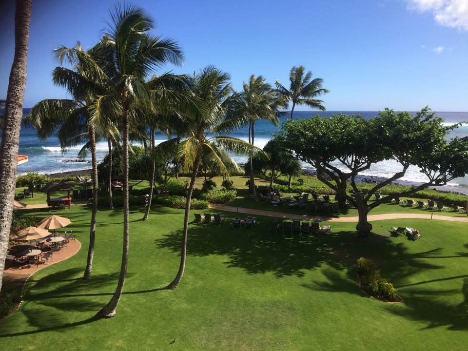 From our balcony in Poipu. A little bit of heaven.