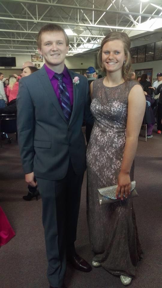 Lexi and Noah our Grandson at Hudson High School JR/SR Prom.