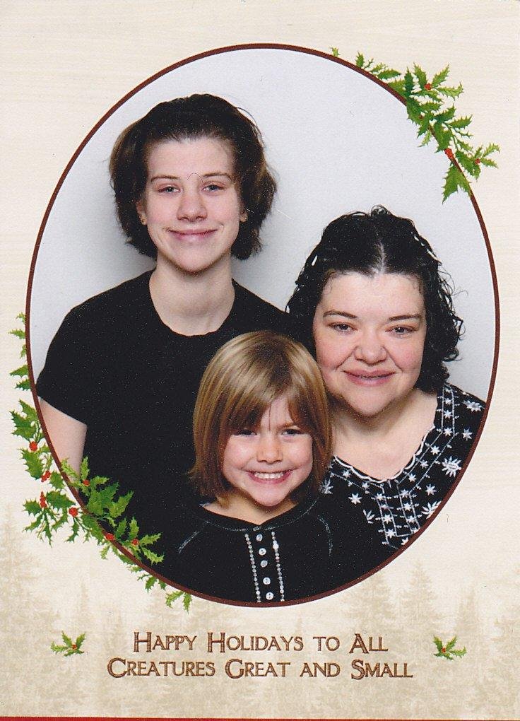 Ashleigh 16, Aubree 5, Me 44. Christmas 2010