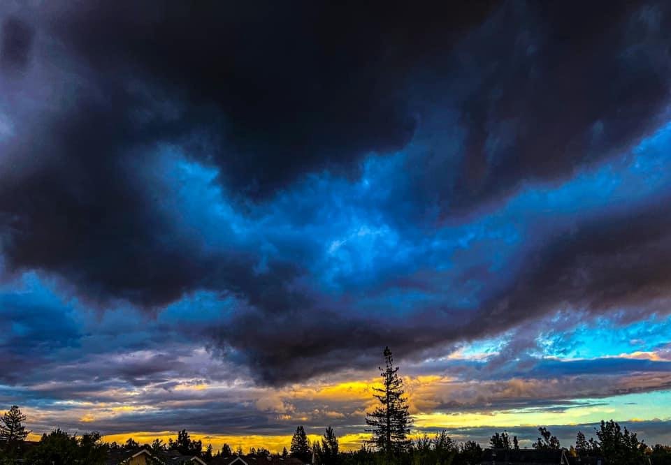 Looking out my window tonight. Seeing the cool cloud formations. Wondering what they could look like with a little more vibrance and shadows. Kind of cool in my opinion.