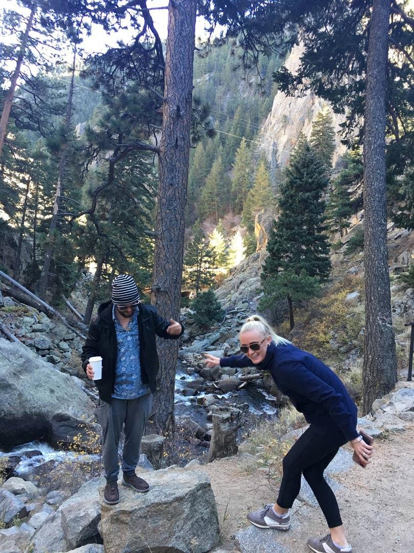 Little bit of hiking to waterfalls in Colorado