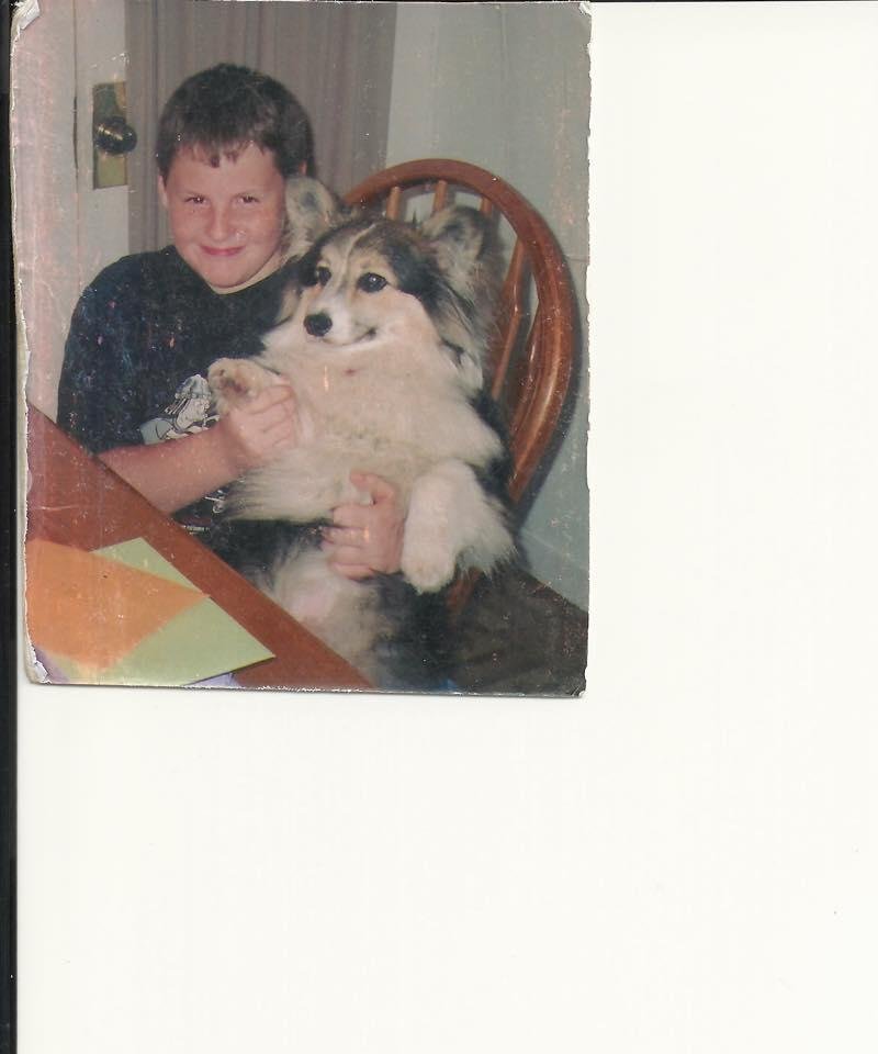 I realize how long Milo was with us when I came upon this picture of Mike and Milo. Mike is 23 now
