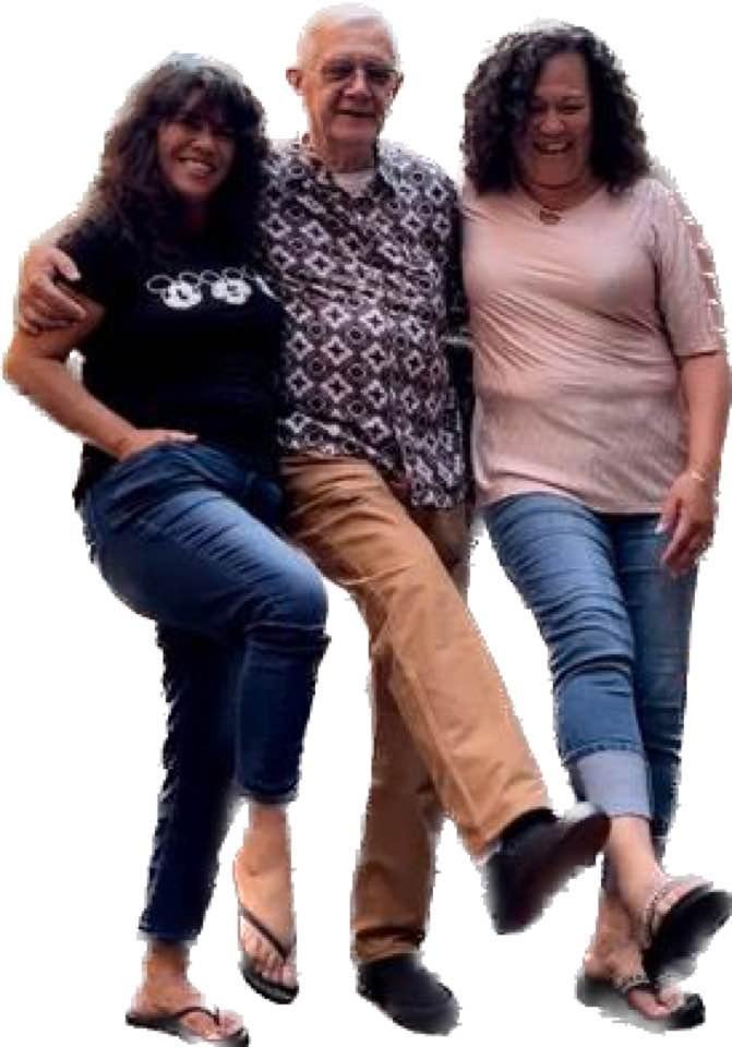 My two amazing daughters and I faking a performance of the, “Can Can” in downtown New Bern, NC. Least we forget I just had total knee replacement surgery on my right leg! But they are so worth it!!! Art, where were you when