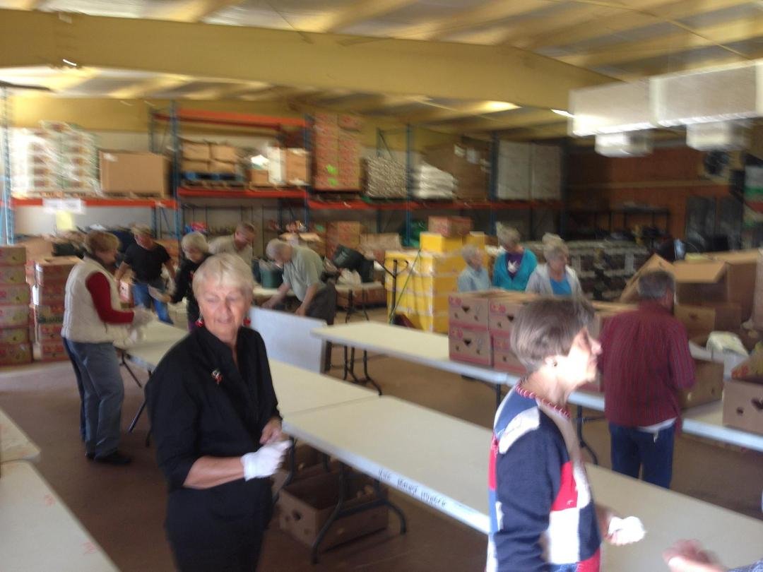 We worked with a group from our church at "Deliver the Difference" this morning.